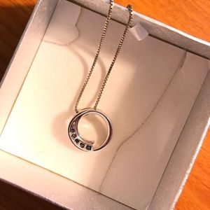 14K with Blue Sapphire Accented Necklace